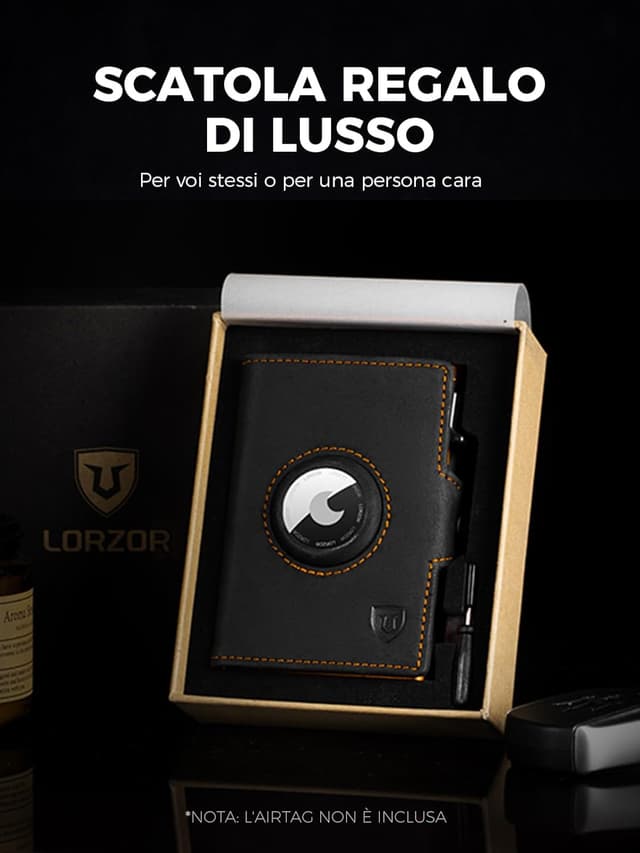 Thumbnail 6 de LORZOR Portafoglio Airtag Slim pelle 9,8 cm