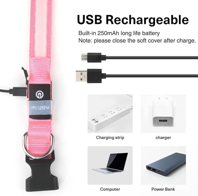 Thumbnail 3 de PcEoTllar Collar LED para Perro Recargable