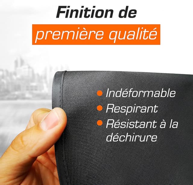 Detalle 2 de upgrade4cars – Lot de 2 housses de siège voiture universelles imperméables, noir