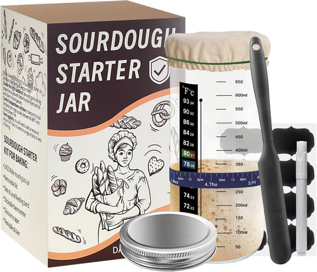 Imagen de WINUSD 700ML Sourdough Starter Jar Kit for Baking 🍞 en OfertitasTOP
