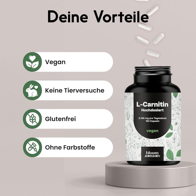 Detalle 2 de L-Carnitin Hochdosierte Kapseln 3196mg