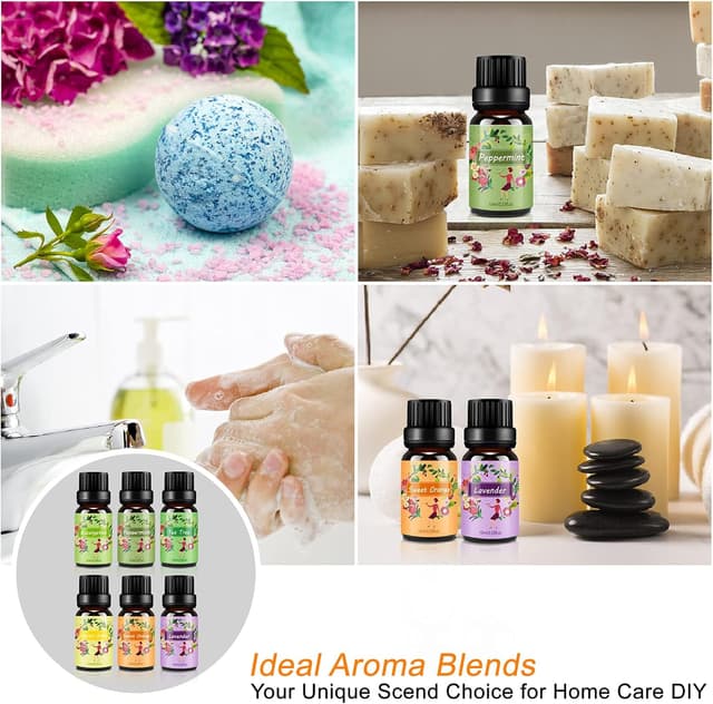 Thumbnail 6 de ISURI Ätherische Öle Set für Diffuser (6×10 ml) – Lavendel, Minze, Teebaum, Eukalyptus, Zitronengras, Süßorange
