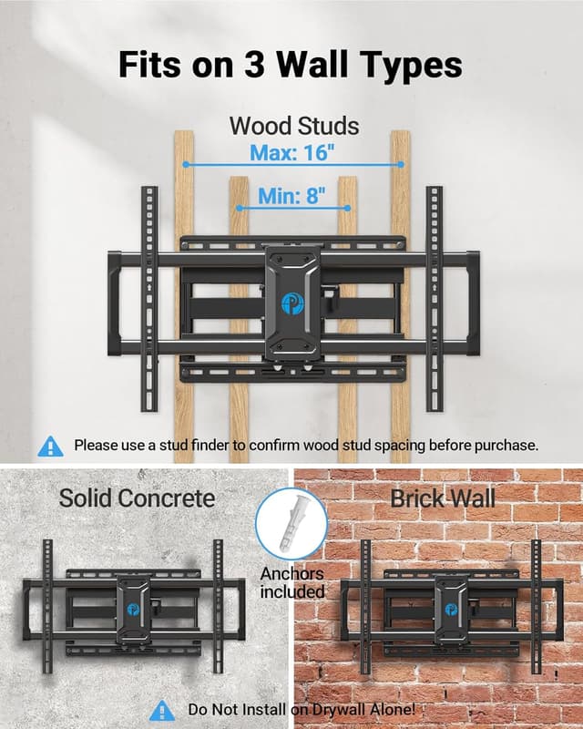 Detalle de Pipishell Full Motion TV Wall Mount 42–85 inch