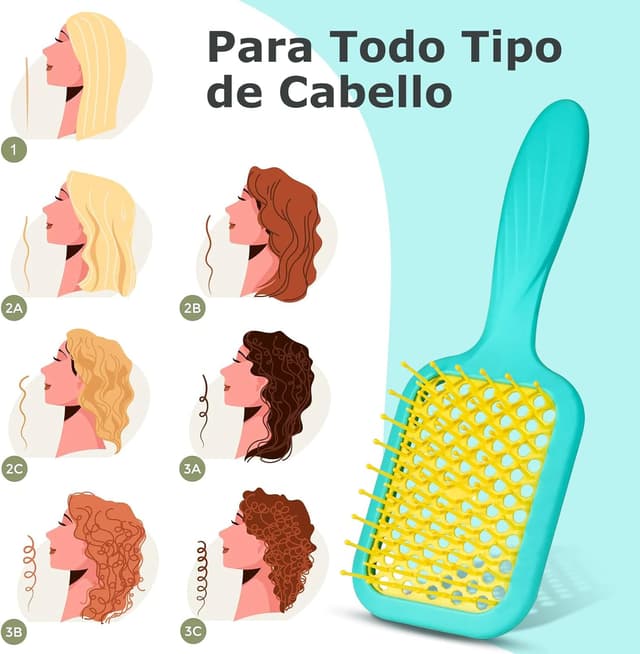 Thumbnail 4 de SHINLEA Cepillo Desenredante Ventilado para Todo Tipo de Pelo 💙