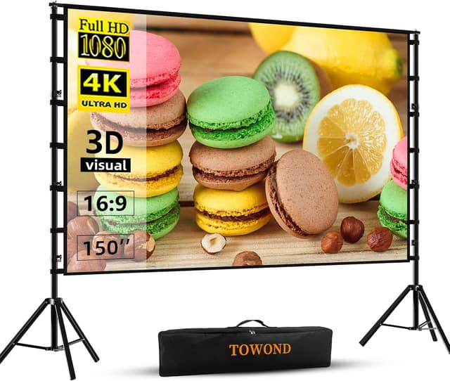 Imagen de TOWOND Beamer Leinwand 150 Zoll 🎬 en OfertitasTOP
