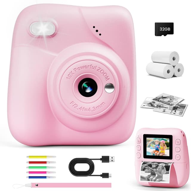 Detalle de CAMCLID Kinderkamera Sofortbild 1080P