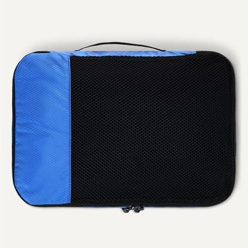 Detalle 1 de Amazon Essentials Juego de 4 cubos de viaje con doble cremallera y malla (2 medianos/2 grandes)