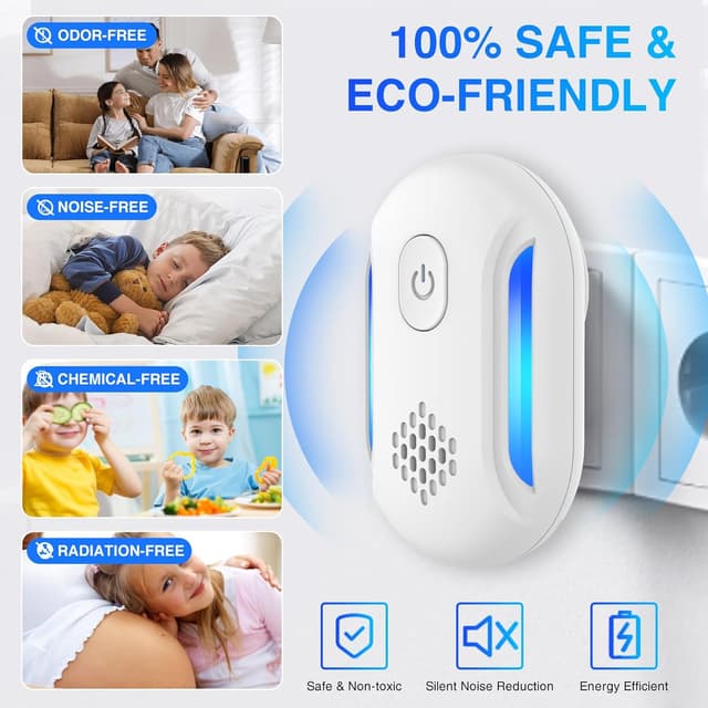 Detalle de Ultrasonic pest repeller 4 pack, 2025