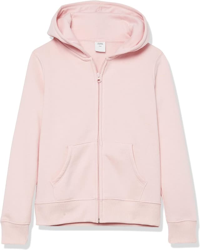 Detalle de Amazon Essentials Mädchen Fleece-Kapuzenpullover mit Reißverschluss