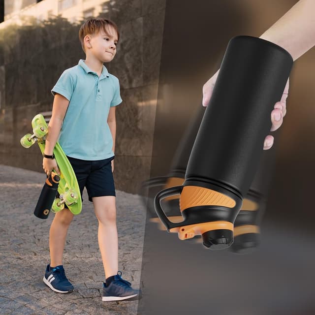 Detalle 2 de Edelstahl-Trinkflasche mit 1.000 ml Deckel