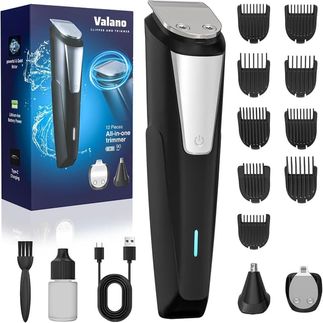 Detalle de Beard Trimmer All‑in‑One Cordless 9‑Comb Grooming Kit 🪒