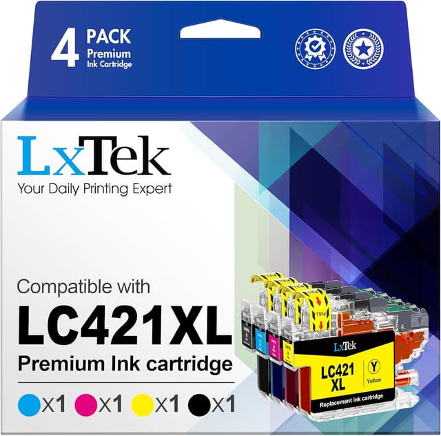 Imagen de LxTek LC421XL Ink Cartridges for Brother en OfertitasTOP