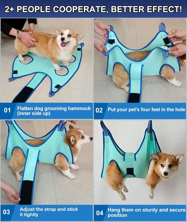 Thumbnail 3 de Kkiimatt 2027 Dog Grooming Hammock with Nail Clippers
