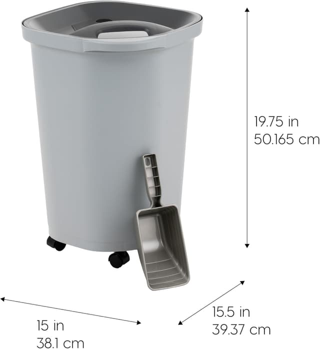 Detalle 2 de IRIS USA Pet Food Storage 25 lbs 🐾