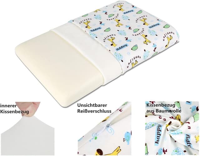 Detalle 2 de SIKAINI Kids Memory Foam Pillow 30x50cm for Children