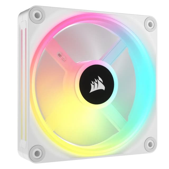 Detalle de Corsair iCUE Link QX140 RGB Kit de Expansión PWM 2x de ventiladores de 140 mm en blanco