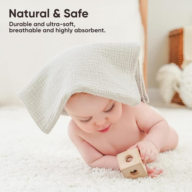 Detalle de Bearmoss muslin squares 60x60cm 6 pack