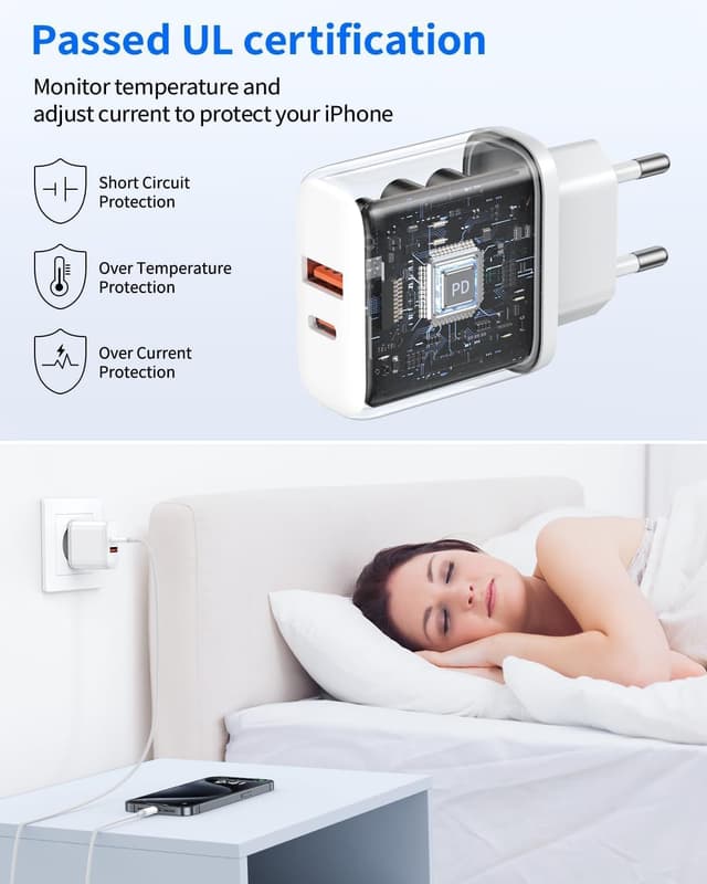 Thumbnail 4 de 2Pack USB C Ladegerät 20W Adapter Netzteil