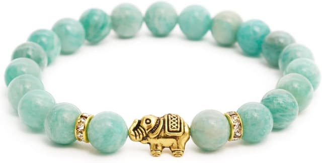 Detalle 2 de BERGERLIN Elefant Armband mit echtem Turmalin – Naturstein geprüfte Qualität mit Echtheitszertifikat