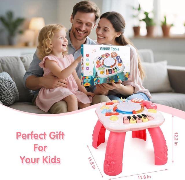 Detalle 2 de Cemirk Baby Activity Table musical, 30 cm