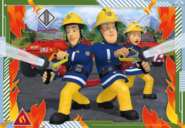 Detalle de Ravensburger Puzzle 2x24 Pezzi Fireman Sam (bambini 4 anni+) 26x18 cm