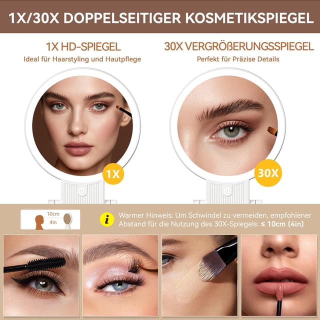 Detalle de Auxmir Kosmetikspiegel 2000 mAh đ
