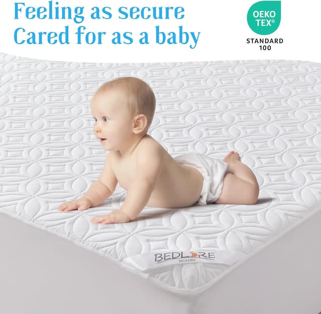 Detalle 1 de Double waterproof mattress protector 40cm