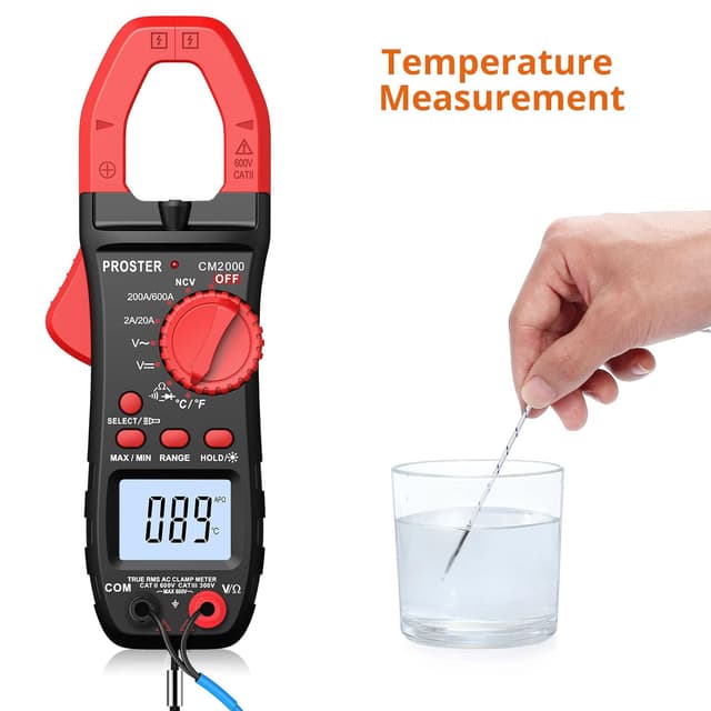 Detalle de Proster Pinza Amperometrica 600A 🛠