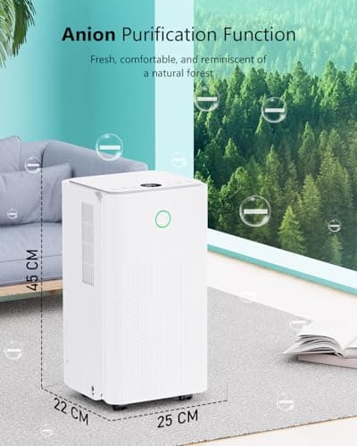 Detalle 2 de TOIOVCU 12 L/día Deshumidificador doméstico