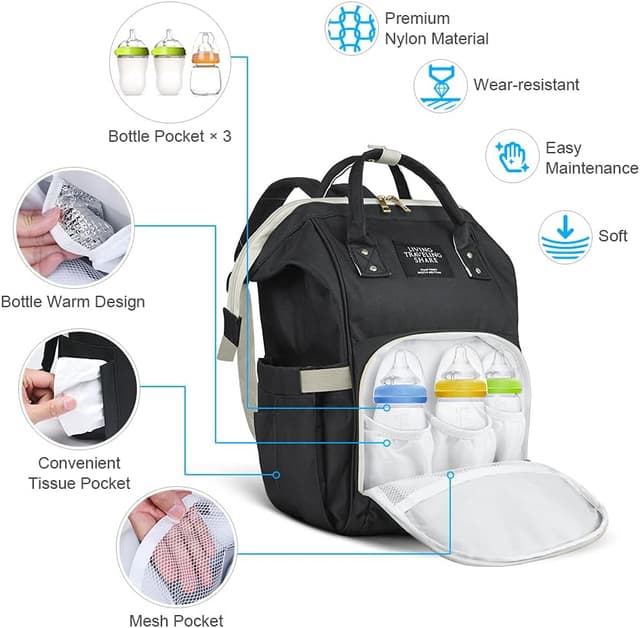 Thumbnail 3 de Vicloon Mochila de Pañales 10 bolsillos