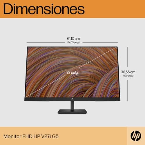 Detalle de HP V24i G5 Monitor 23.8" FHD IPS✏️ Antirreflejo, 75Hz