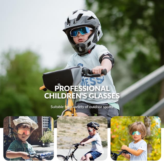 Detalle 2 de ROCKBROS Kinder Fahrradbrille 20 g UV400