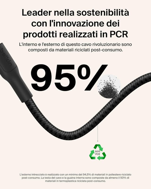 Thumbnail 6 de Belkin Gaming Cavo Intrecciato USB-C 60 W 2 m