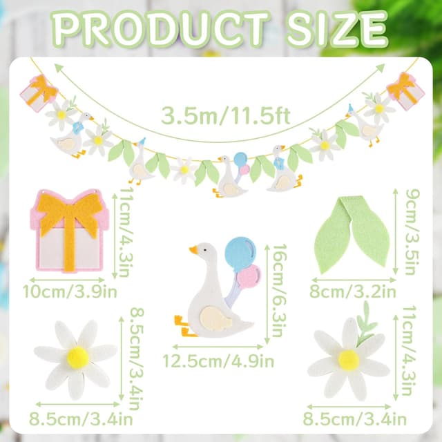 Detalle de SUNBEAUTY Gänse-Banner Girlande für 3,5 m