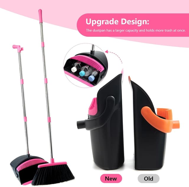 Thumbnail 5 de XXFLOWER Dustpan and Brush Set Long Handled 51.2in