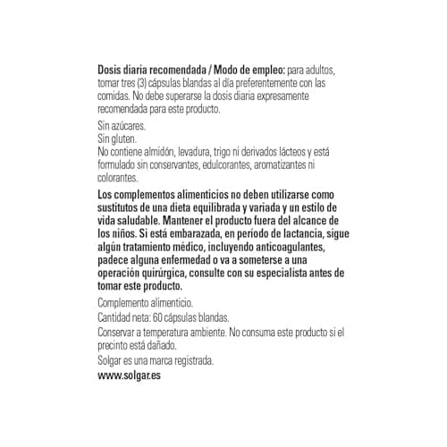 Thumbnail 1 de Solgar Omega 3-6-9 Cápsulas Blandas 🌿 60 Comprimidos