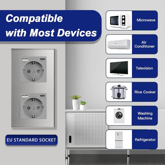 Thumbnail 2 de BSEED Enchufe de Pared M Serie 157mm con USB C