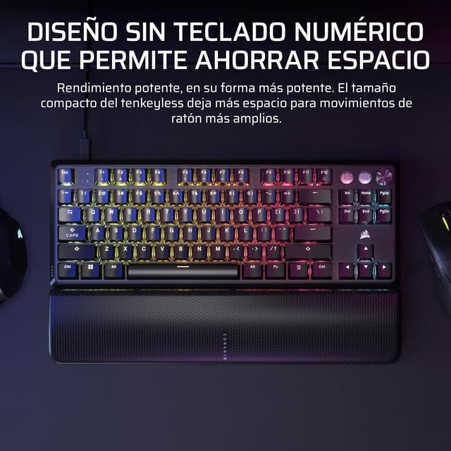 Detalle de CORSAIR K70 PRO TKL RGB ⌨️ Teclado Gaming Mecánico