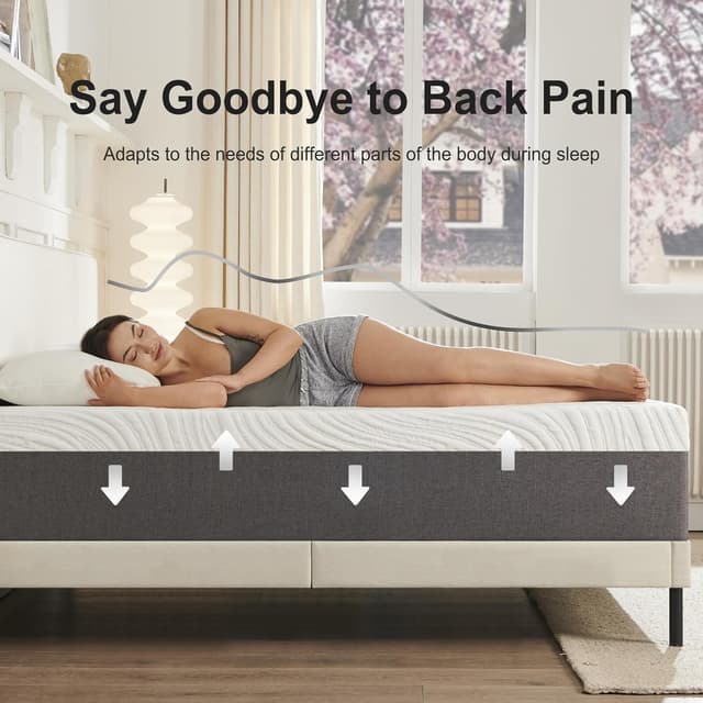 Detalle 2 de Twirest 15cm Single Mattress with Gel Memory Foam, Anti-mite Cover & Removable Cover (90x190x15cm)