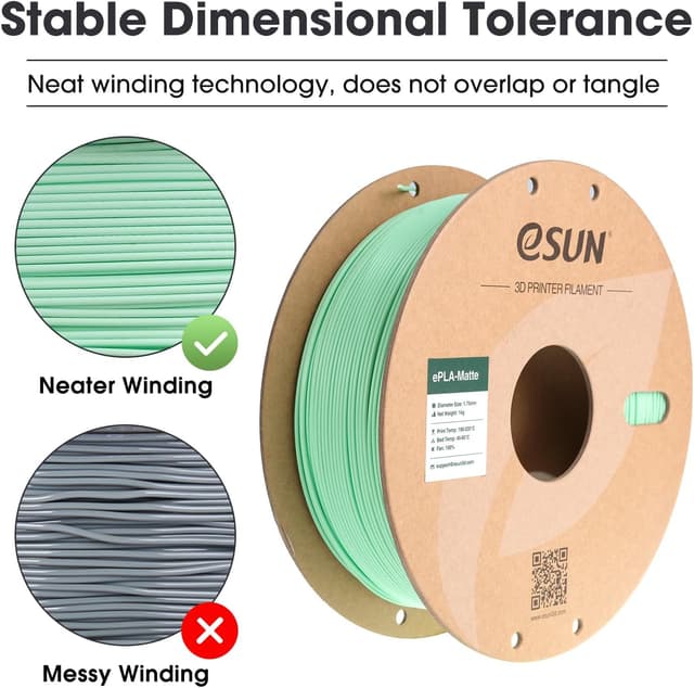 Thumbnail 3 de eSUN Matte PLA Filament 1.75mm Mint Green