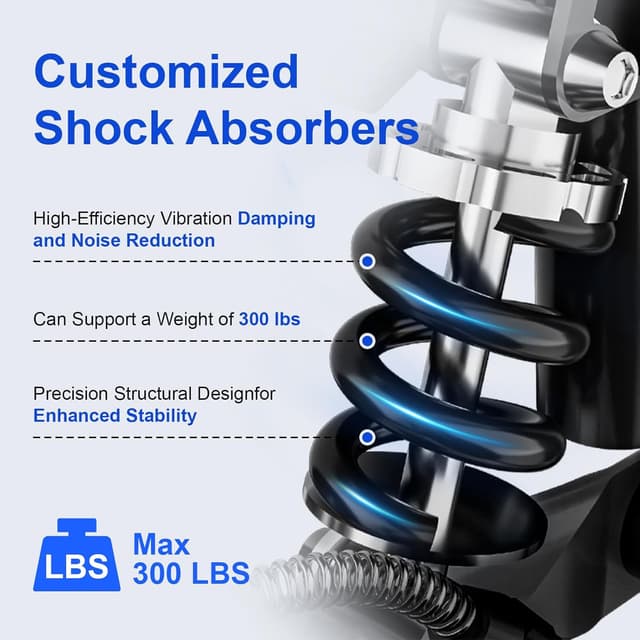 Thumbnail 2 de BlessReach 350 Lbs Foldable All Terrain Knee Scooter