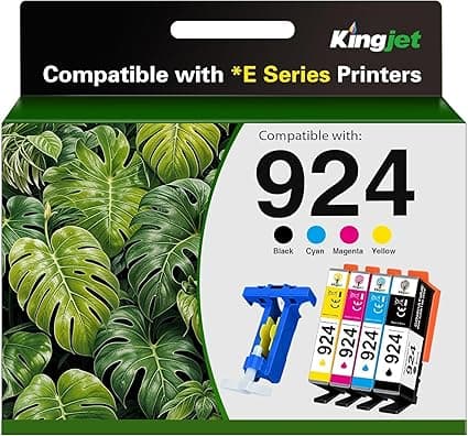Imagen de KINGJET 924 Cartuchos Compatibles para HP OfficeJet Pro 🖨 en OfertitasTOP