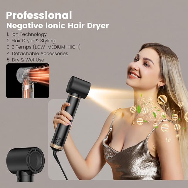 Detalle 2 de Asciugacapelli 5 in 1 Hair Styler Air Styler Phone: volume, lisci e ricci con tecnologia agli ioni