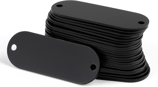 Thumbnail 6 de LALAGO 25 Schwarz Blanko Hundemarken Aluminium