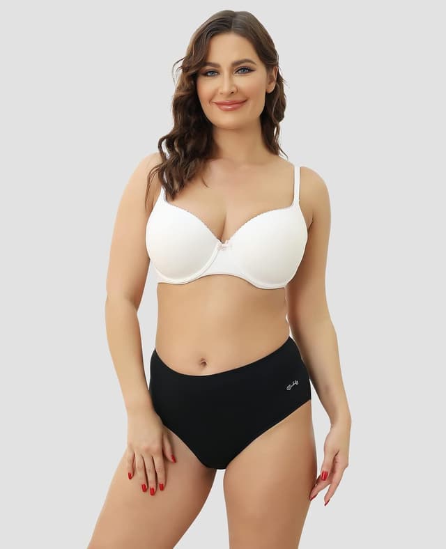 Detalle 1 de Coskefy 5 Pack Cotton High Waisted Briefs