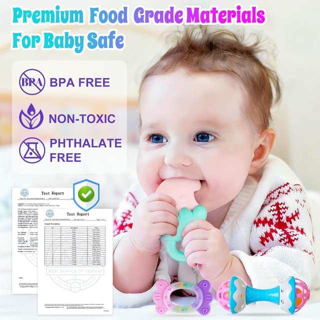 Thumbnail 3 de Baby Toys 0-6 Months Teething Rattle Set