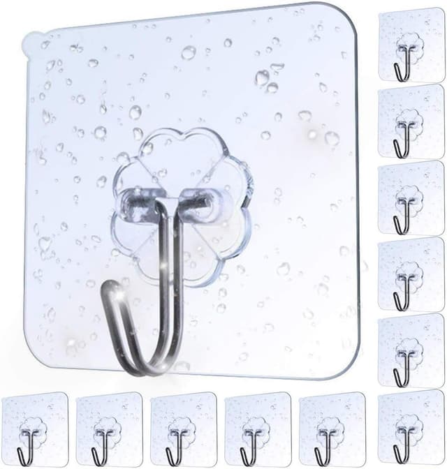 Detalle de AOMEES Adhesive Heavy Duty Hooks 8kg 12pcs