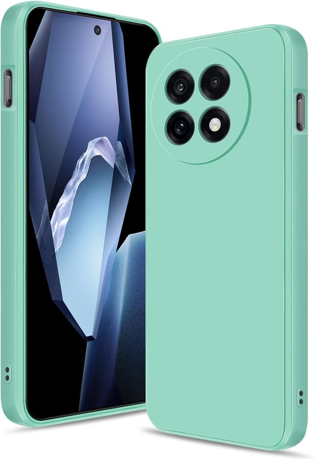 Detalle de Oneplus 13R Silikonhülle mit Mikrofaserschutz