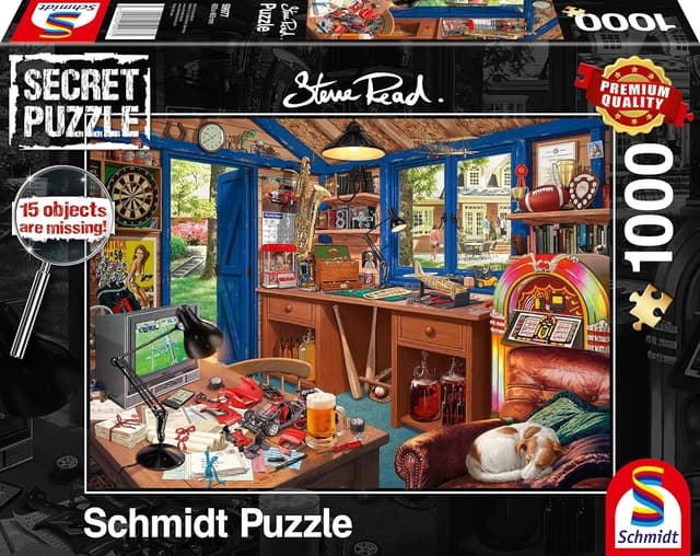 Detalle de Schmidt Secret Puzzle Vaters Werkstatt 1000 Teile