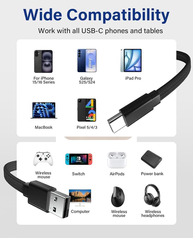 Thumbnail 6 de Magtame Cable Magnético USB A a USB C, carga rápida y sincronización ⚡